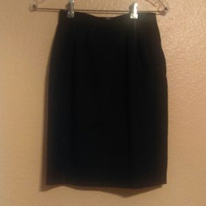 Liz Claiborne petite collection navy wool skirt